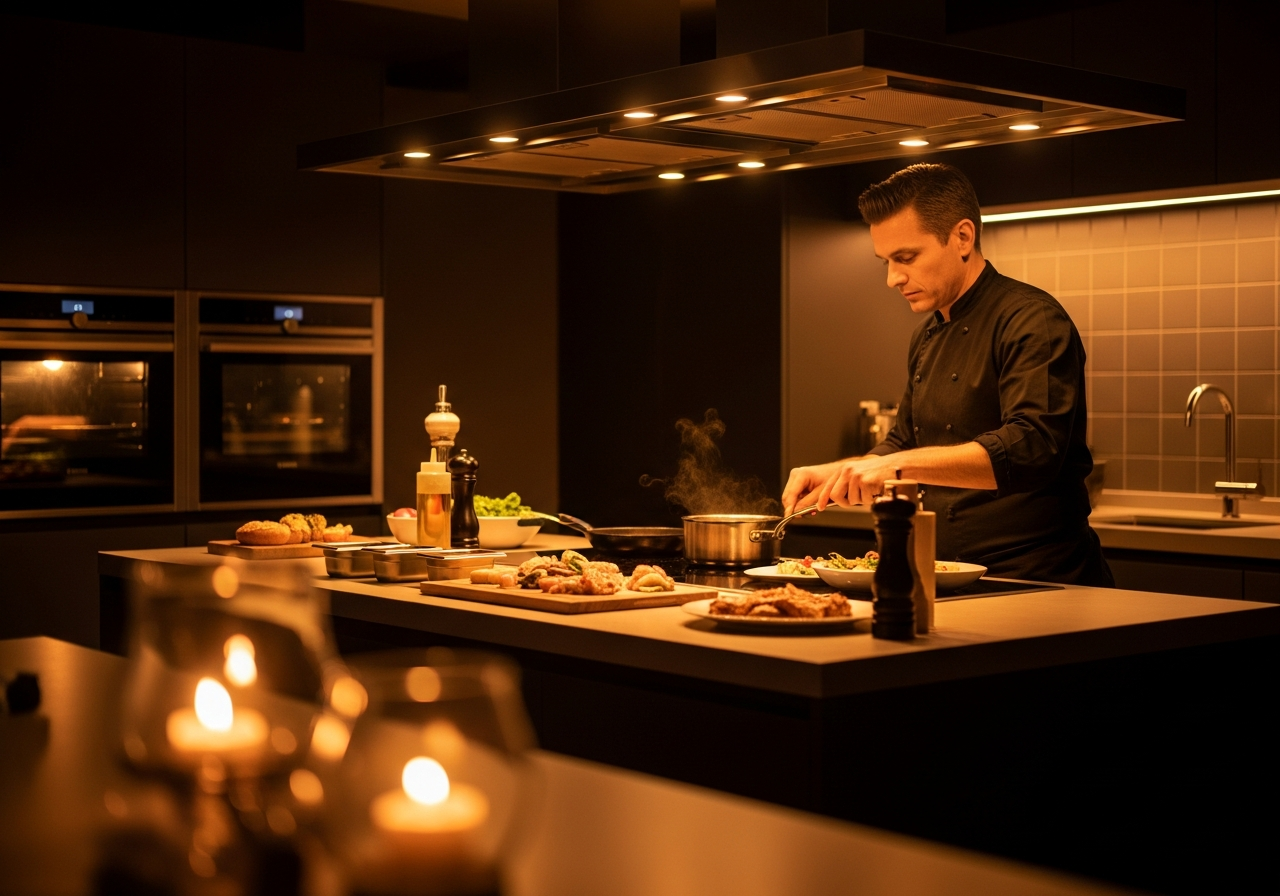 Stimmungsvolle Küchenbeleuchtung – warme LED-Beleuchtung