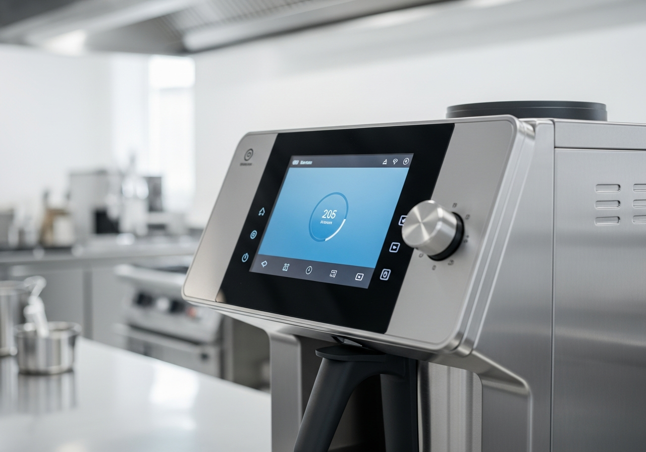 Smartes Einbaugerät mit digitalem Display – vernetzte Küchentechnik